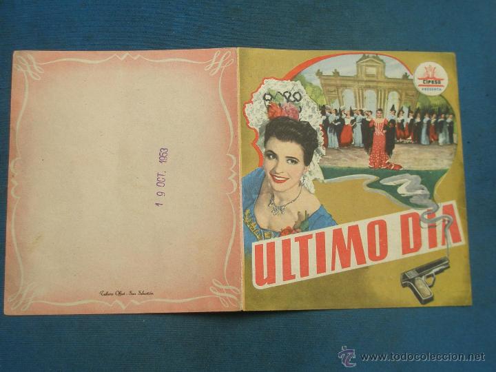Cine: Programa de Mano . &Uacute;LTIMO D&Iacute;A , Sin Publicidad . - Foto 1