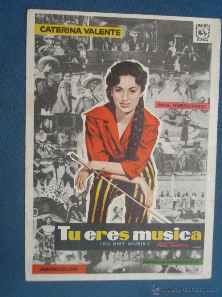 Cine: PROGRAMA DE MANO . TU ERES MUSICA , SIN PUBLICIDAD . - Foto 1