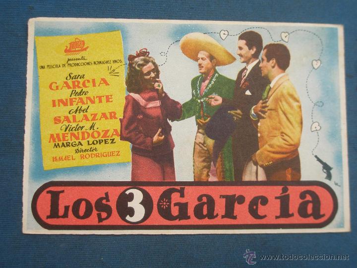 Cine: Programa de Mano . LOS 3 GARC&Iacute;A , Sin Publicidad . - Foto 1