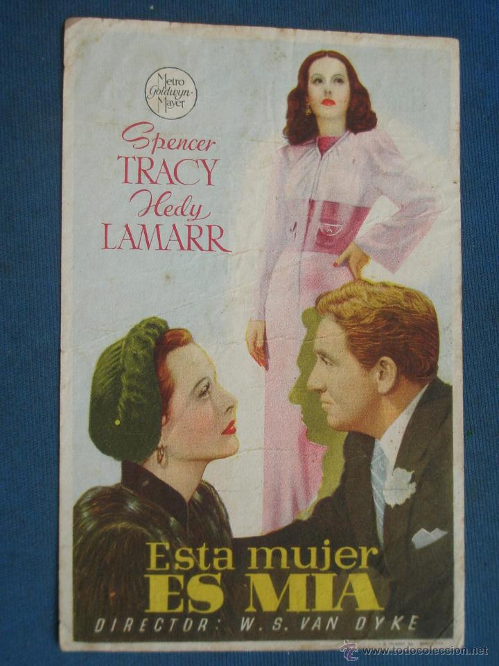 Cine: PROGRAMA DE MANO . ESTA MUJER ES MIA , CON PUBLICIDAD . - Foto 1