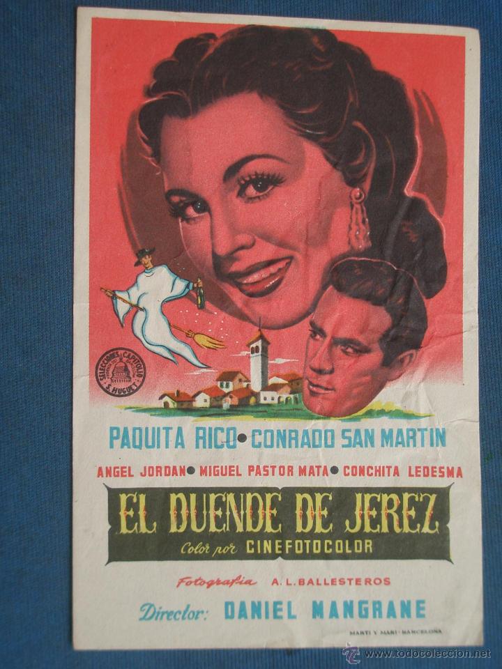Cine: PROGRAMA DE MANO . EL DUENDE DE JEREZ , SIN PUBLICIDAD . - Foto 1