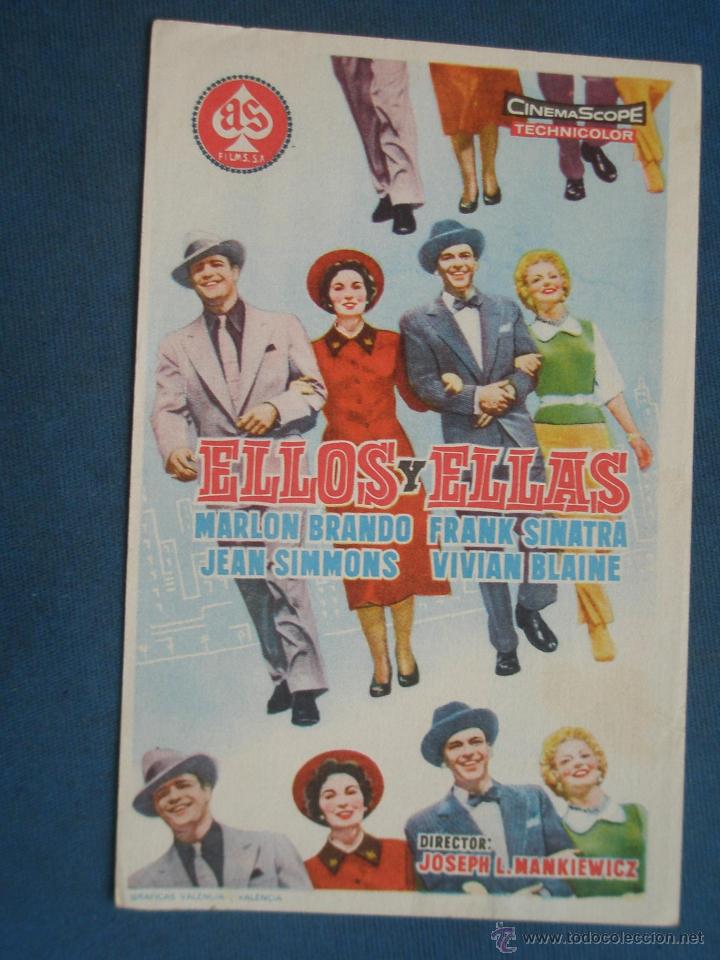 Cine: Programa de Mano . ELLOS Y ELLAS , Sin Publicidad . - Foto 1