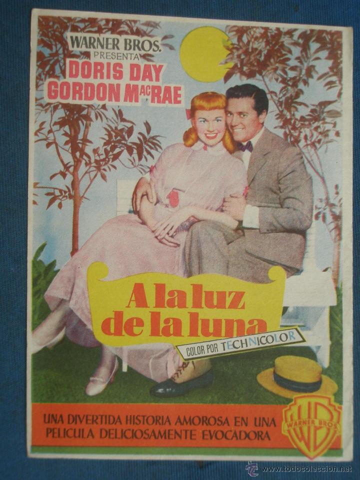 Cine: PROGRAMA DE MANO . A LA LUZ DE LA LUNA , SIN PUBLICIDAD . - Foto 1