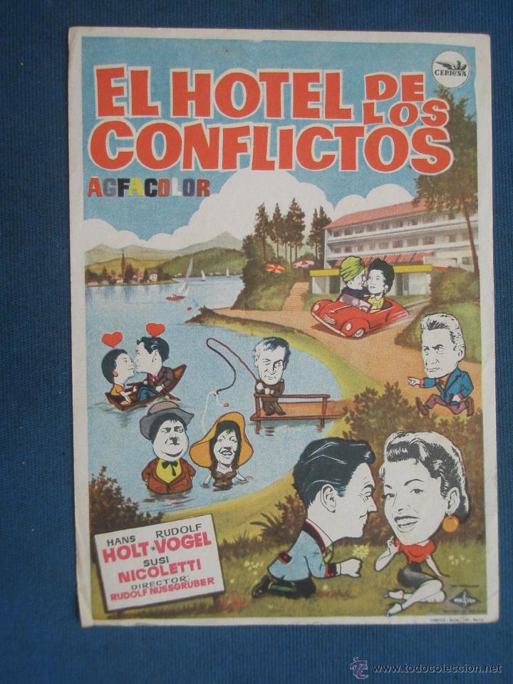 Cine: PROGRAMA DE MANO . EL HOTEL DE LOS CONFLICTOS , SIN PUBLICIDAD . - Foto 1