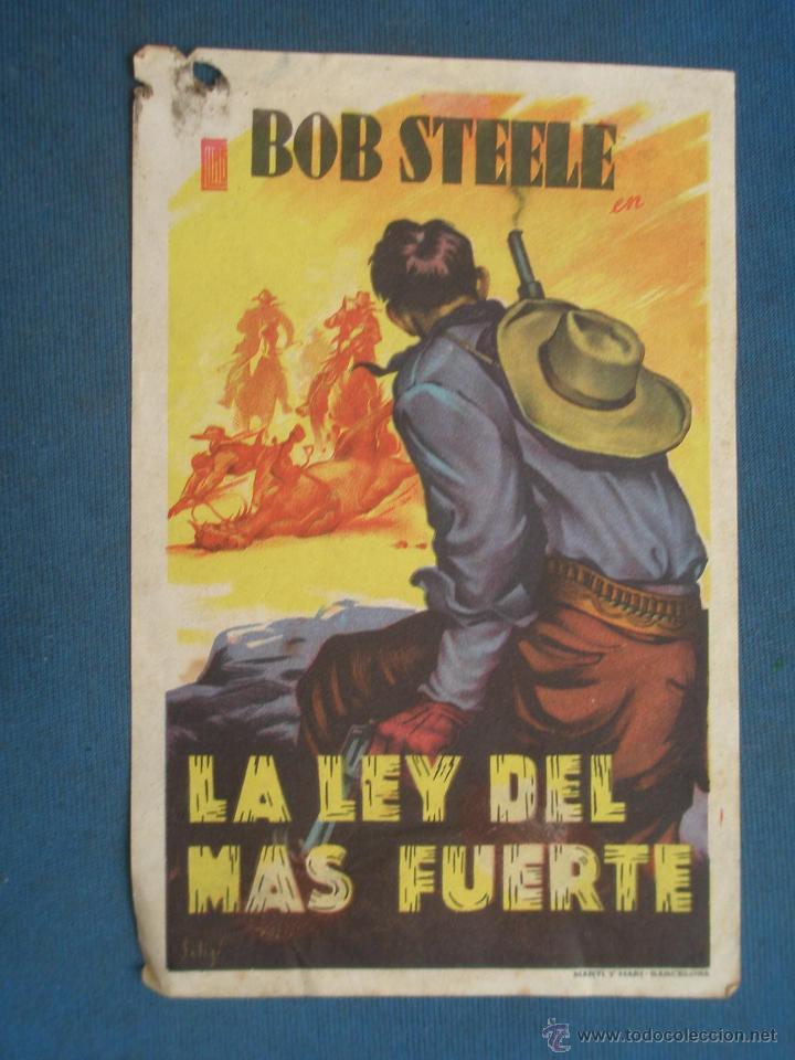Cine: PROGRAMA DE MANO . LA LEY DEL MAS FUERTE , SIN PUBLICIDAD . - Foto 1