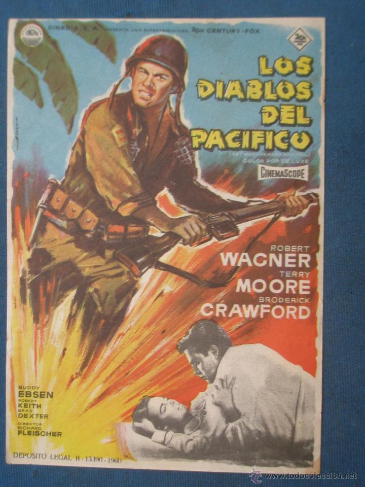 Cine: PROGRAMA DE MANO . LOS DIABLOS DEL PACIFICO , SIN PUBLICIDAD . - Foto 1