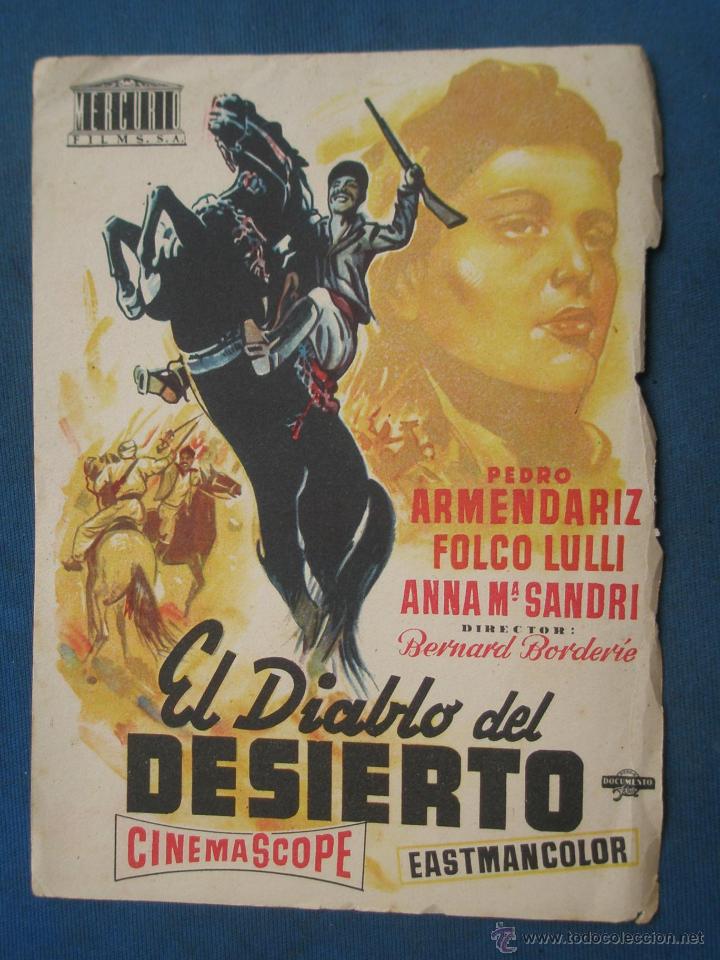 Cine: PROGRAMA DE MANO . EL DIABLO DEL DESIERTO , SIN PUBLICIDAD . - Foto 1