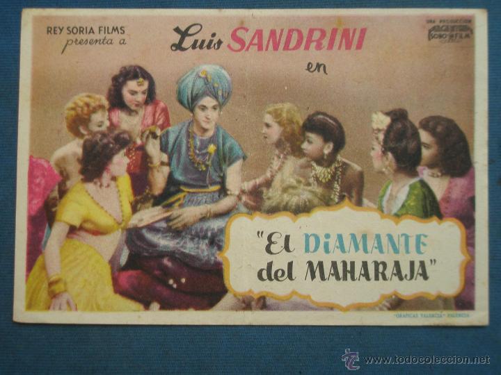 Cine: PROGRAMA DE MANO . EL DIAMANTE DE MAHARAJA , SIN PUBLICIDAD . - Foto 1