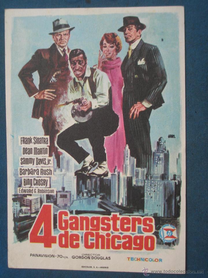 Cine: PROGRAMA DE MANO . 4 GANGSTERS DE CHICAGO, SIN PUBLICIDAD . - Foto 1