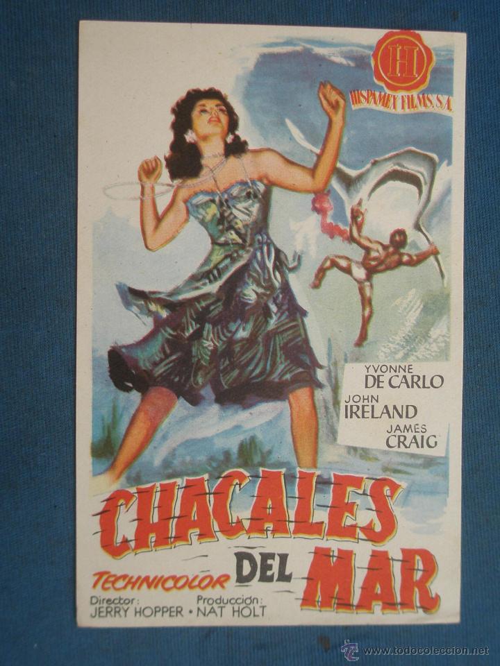 Cine: PROGRAMA DE MANO . CHACALES DEL MAR , SIN PUBLICIDAD . - Foto 1