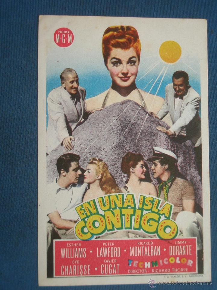 Cine: PROGRAMA DE MANO . EN UNA ISLA CONTIGO , SIN PUBLICIDAD . - Foto 1