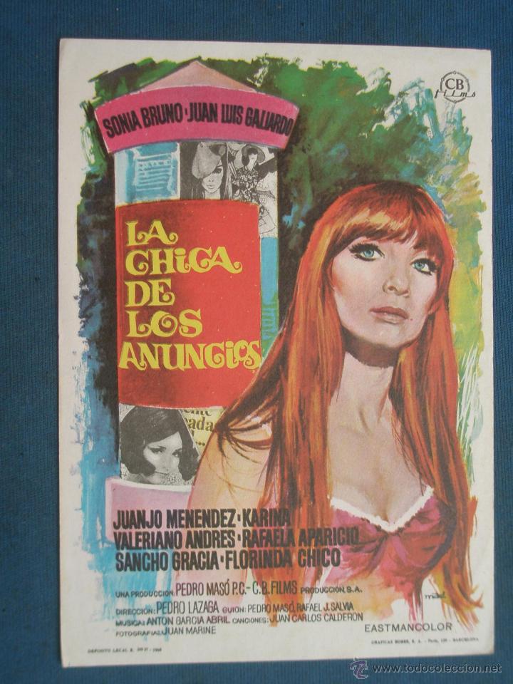 Cine: PROGRAMA DE MANO . LA CHICA DE LOS ANUNCIOS , SIN PUBLICIDAD . - Foto 1