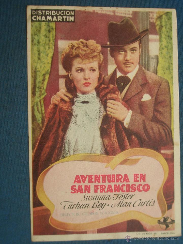 Cine: PROGRAMA DE MANO . AVENTURA EN SAN FRANCISCO , SIN PUBLICIDAD . - Foto 1
