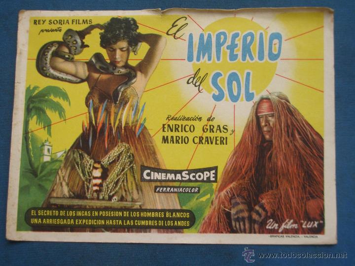 Cine: PROGRAMA DE MANO . EL IMPERIO DEL SOL , SIN PUBLICIDAD . - Foto 1