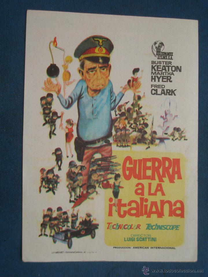 Cine: PROGRAMA DE MANO . GUERRA A LA ITALIANA , SIN PUBLICIDAD . - Foto 1