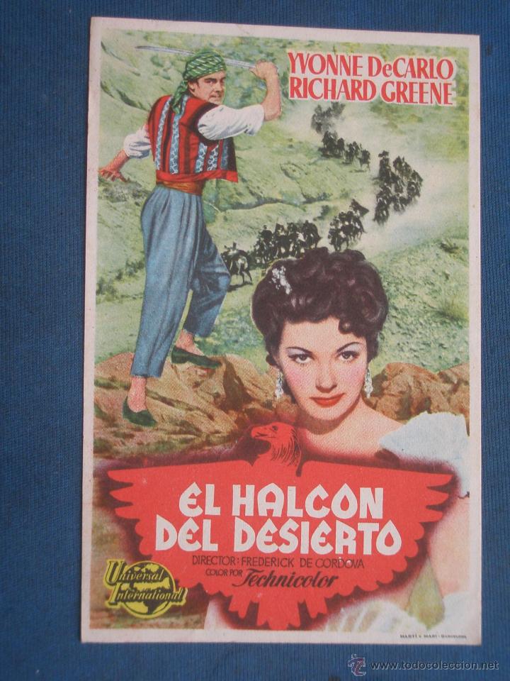 Cine: PROGRAMA DE MANO . EL HALCON DEL DESIERTO , SIN PUBLICIDAD . - Foto 1
