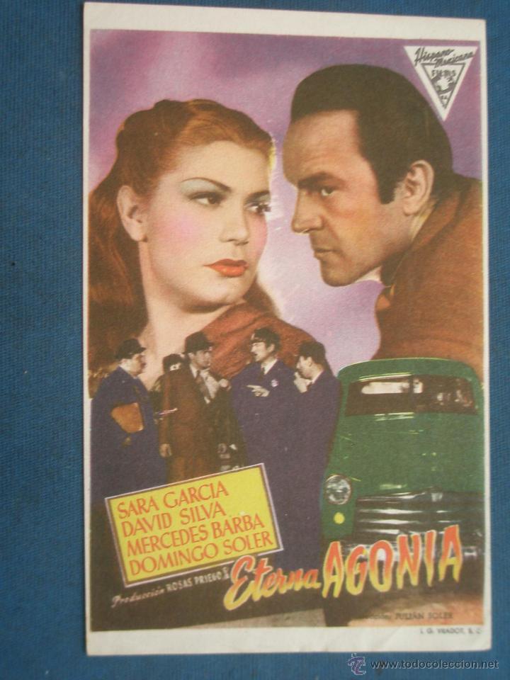 Cine: PROGRAMA DE MANO . ETERNA AGONIA , SIN PUBLICIDAD . - Foto 1