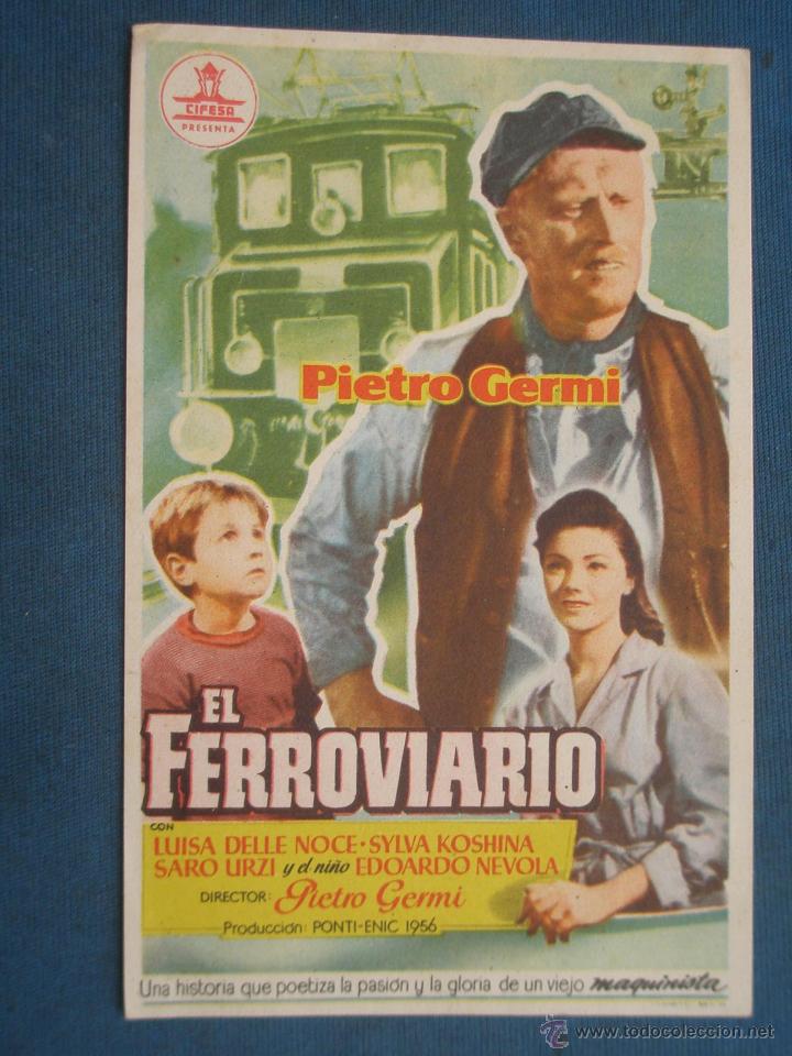 Cine: PROGRAMA DE MANO . EL FERROVIARIO , SIN PUBLICIDAD . - Foto 1