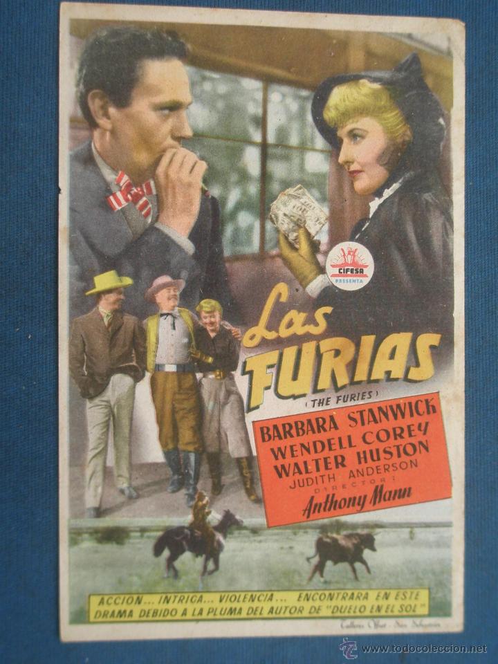 Cine: Programa de Mano . LAS FURIAS , Sin Publicidad . - Foto 1