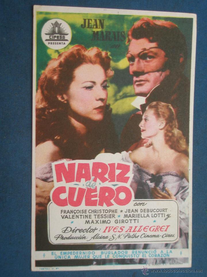 Cine: PROGRAMA DE MANO . NARIZ DE CUERO , SIN PUBLICIDAD . - Foto 1