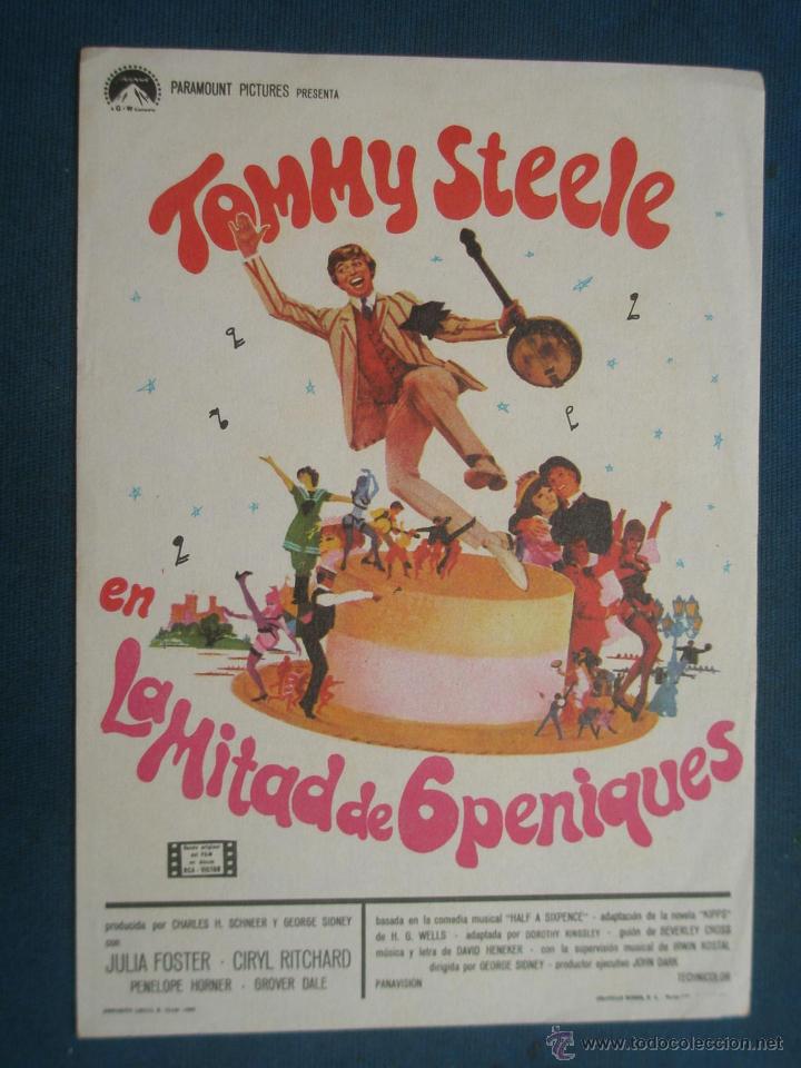 Cine: PROGRAMA DE MANO . LA MITAD DE 6 PENIQUES , SIN PUBLICIDAD . - Foto 1