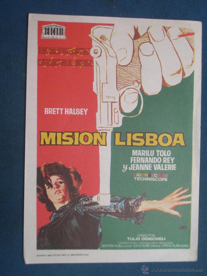 Cine: PROGRAMA DE MANO . MISION LISBOA , SIN PUBLICIDAD . - Foto 1