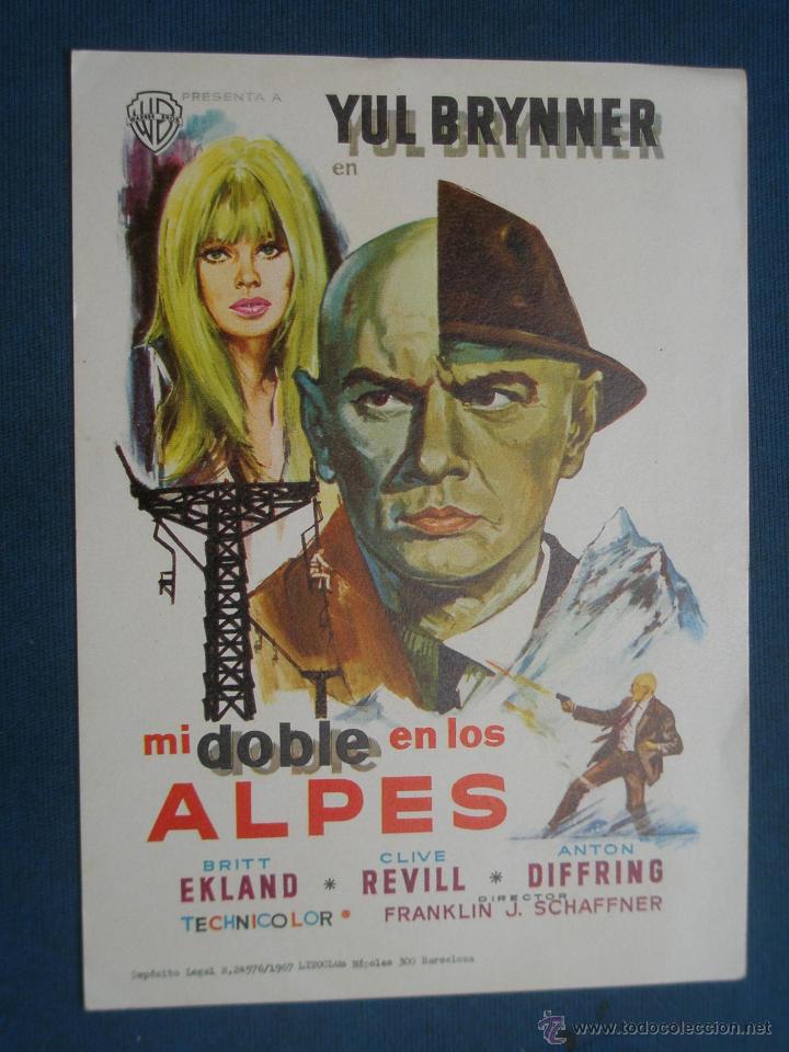 Cine: PROGRAMA DE MANO . MI DOBLE EN LOS ALPES , SIN PUBLICIDAD . - Foto 1