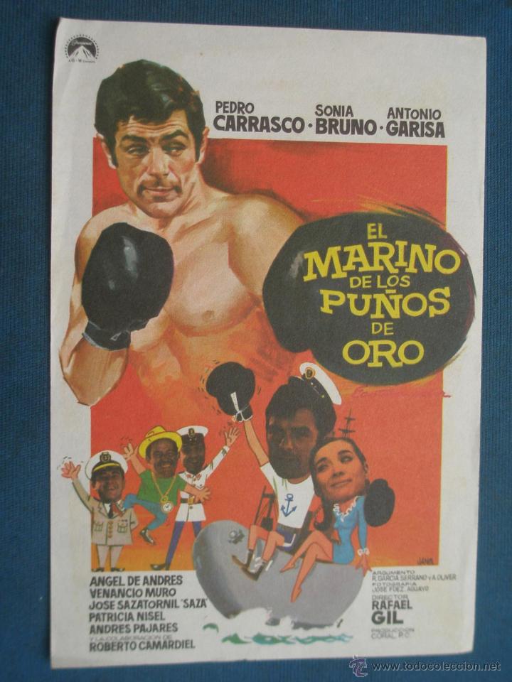 Cine: PROGRAMA DE MANO . EL MARINO DE LOS PU&Ntilde;OS DE ORO , SIN PUBLICIDAD . - Foto 1