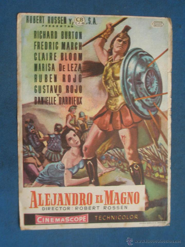 Cine: PROGRAMA DE MANO . ALEJANDRO EL MAGNO, SIN PUBLICIDAD . - Foto 1