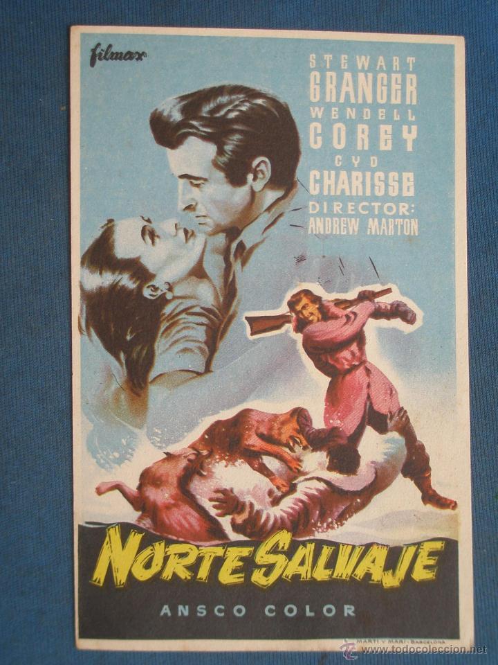 Cine: PROGRAMA DE MANO . NORTE SALVAJE , SIN PUBLICIDAD . - Foto 1