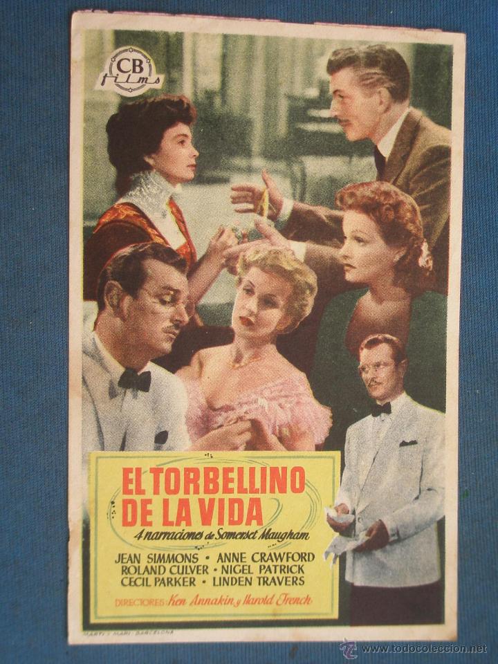Cine: PROGRAMA DE MANO . EL TORBELLINO DE LA VIDA , SIN PUBLICIDAD . - Foto 1