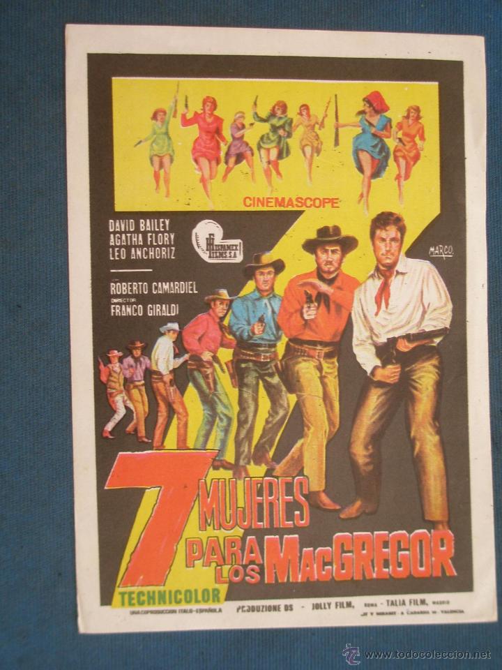 Cine: PROGRAMA DE MANO . 7 MUJERES PARA LOS MACGREGOR , SIN PUBLICIDAD . - Foto 1