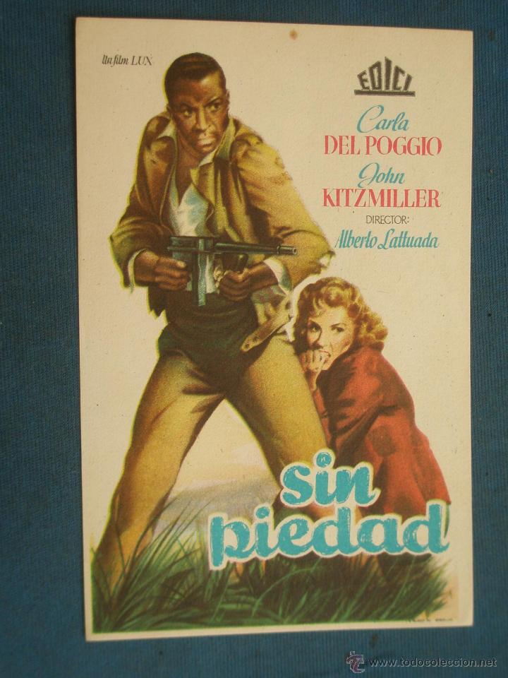 Cine: PROGRAMA DE MANO . SIN PIEDAD , SIN PUBLICIDAD . - Foto 1