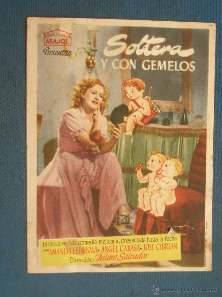 Cine: PROGRAMA DE MANO . SOLTERA Y CON GEMELOS , SIN PUBLICIDAD . - Foto 1