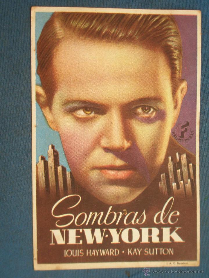 Cine: PROGRAMA DE MANO . SOMBRAS DE NEW-YORK , SIN PUBLICIDAD . - Foto 1