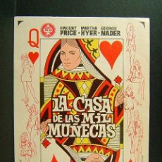 Cine: LA CASA DE LAS MIL MUÑECAS-MANFRED KOEHLER-VINCENT PRICE-MARTHA HYER-SANCHO GRACIA-JANO-1967. Lote 44911384
