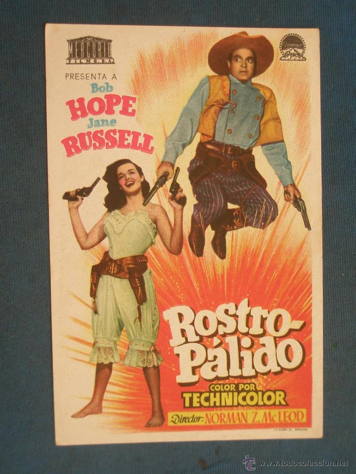 Cine: PROGRAMA DE MANO . ROSTRO PALIDO , SIN PUBLICIDAD . - Foto 1