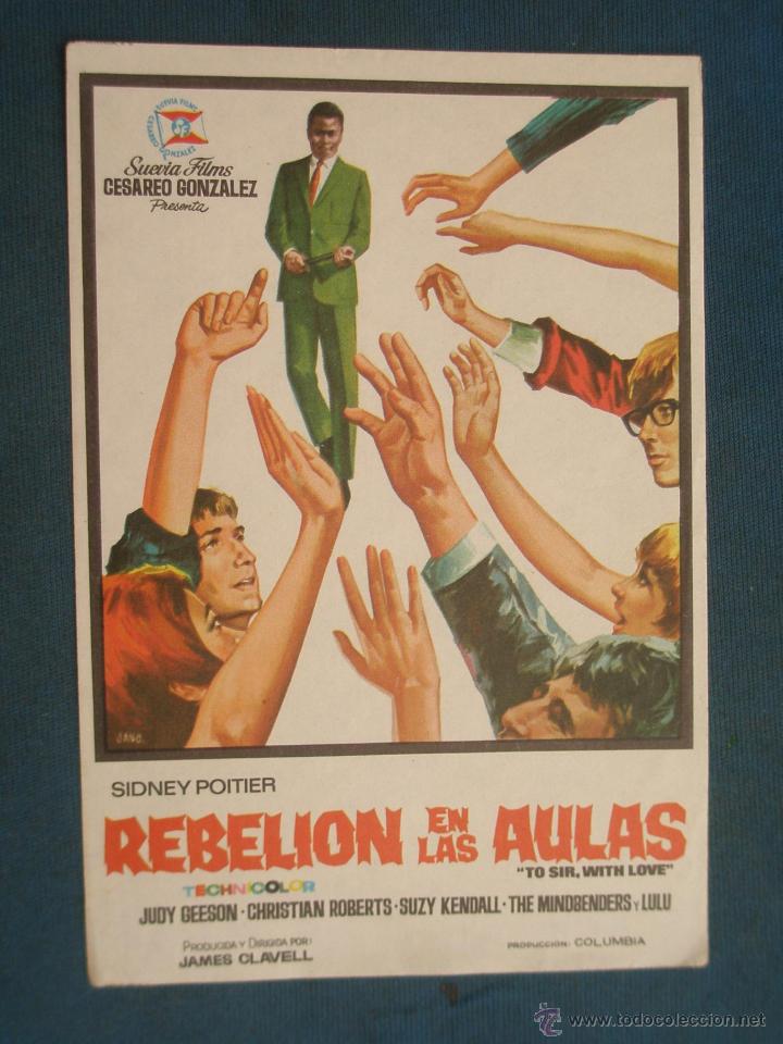 Cine: PROGRAMA DE MANO . REBELION EN LAS AULAS , SIN PUBLICIDAD . - Foto 1