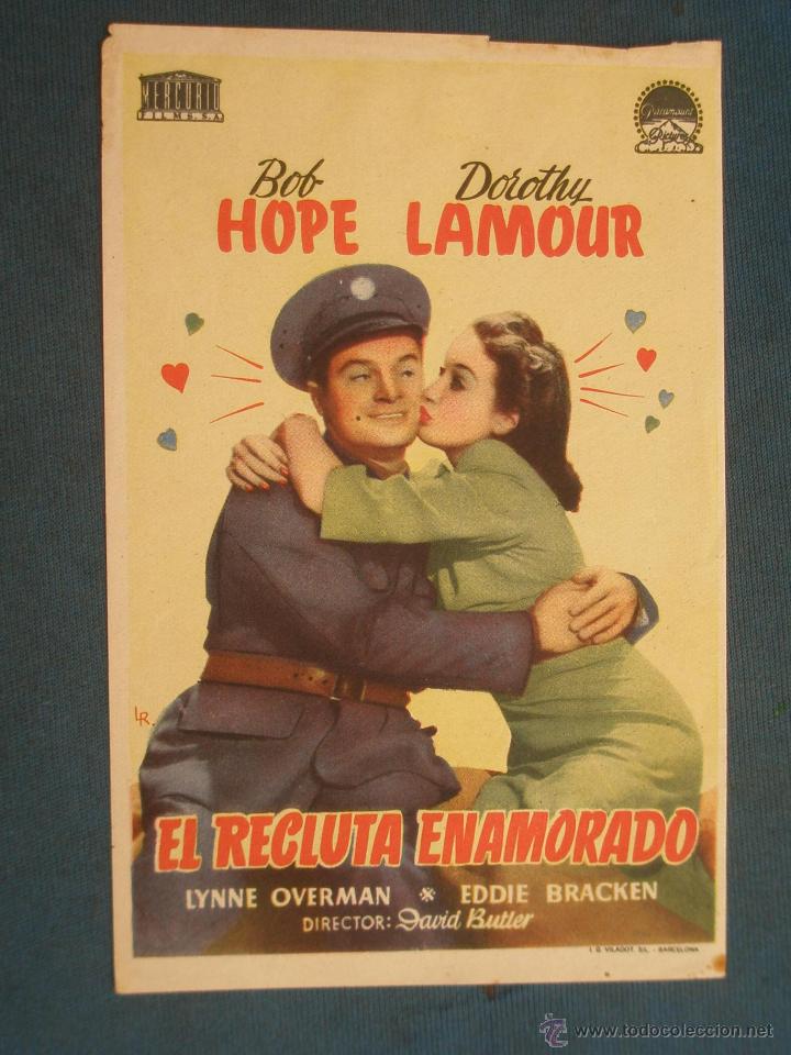 Cine: PROGRAMA DE MANO . EL RECLUTA ENAMORADO , SIN PUBLICIDAD . - Foto 1