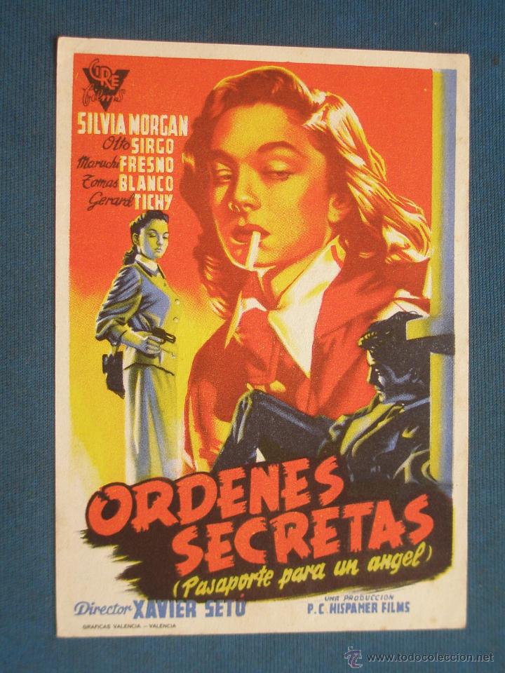 Cine: PROGRAMA DE MANO . ORDENES SECRETAS , SIN PUBLICIDAD . - Foto 1