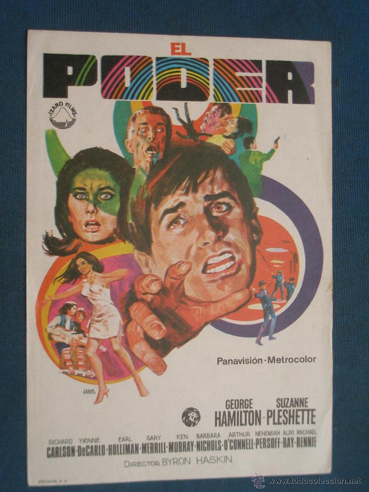 Cine: PROGRAMA DE MANO .EL PODER , SIN PUBLICIDAD . - Foto 1