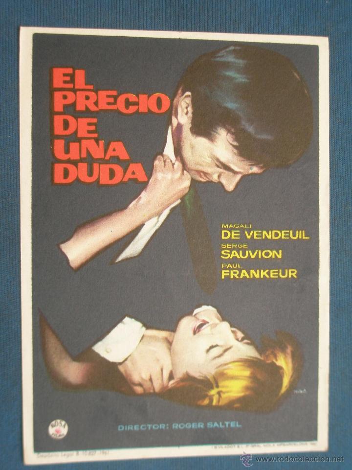 Cine: PROGRAMA DE MANO . EL PRECIO DE UNA DUDA , SIN PUBLICIDAD . - Foto 1