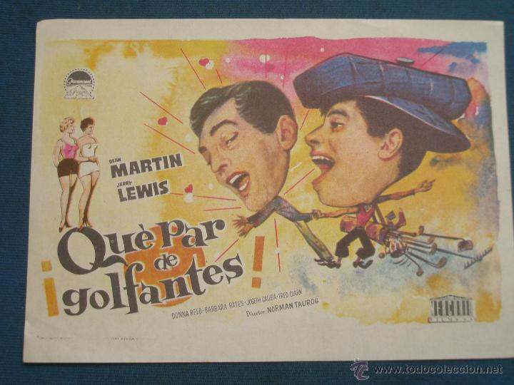 Cine: PROGRAMA DE MANO . QUE PAR DE GOLFANTES , SIN PUBLICIDAD . - Foto 1
