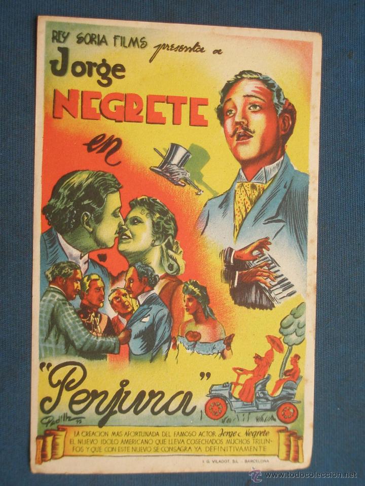 Cine: PROGRAMA DE MANO . PERJURA , SIN PUBLICIDAD . - Foto 1