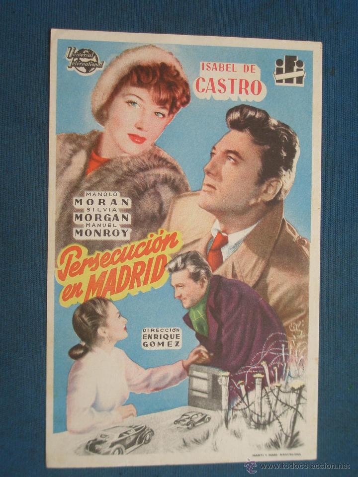 Cine: PROGRAMA DE MANO . PERSECUCI&Oacute;N EN MADRID , SIN PUBLICIDAD . - Foto 1