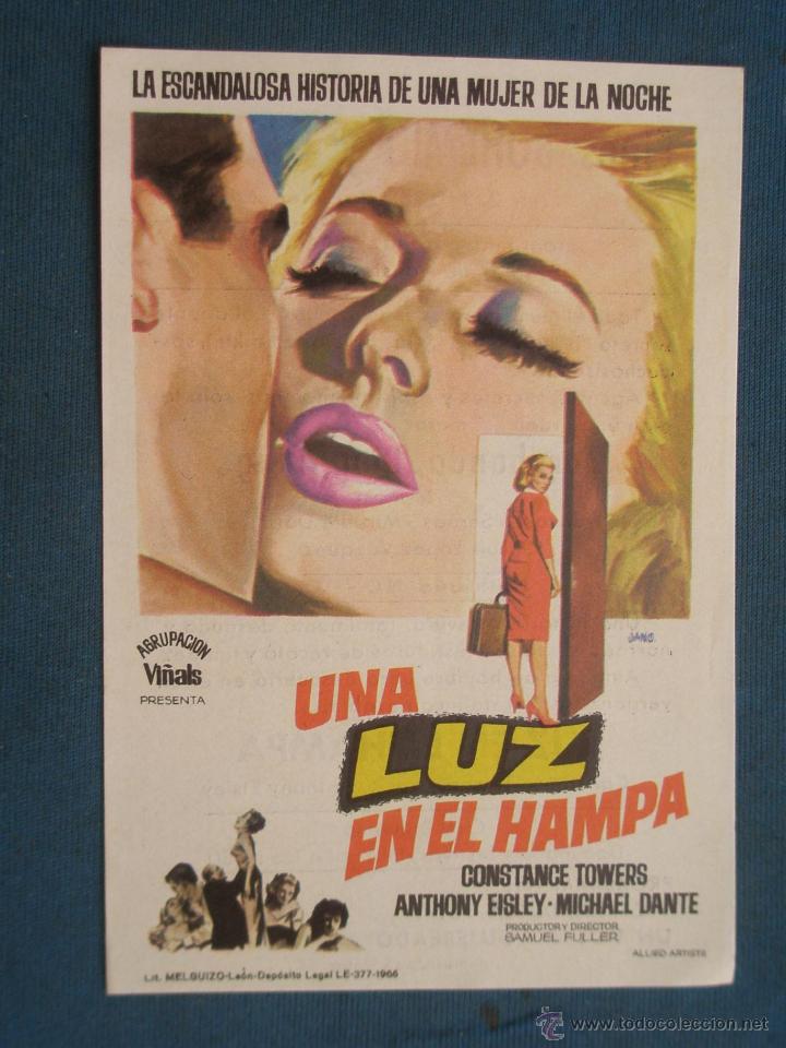 Cine: PROGRAMA DE MANO . UNA LUZ EN EL HAMPA , CON PUBLICIDAD . - Foto 1