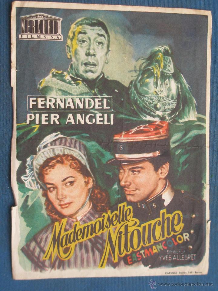 Cine: PROGRAMA DE MANO . MADEMOISELLE NITOUCHE , CON PUBLICIDAD . - Foto 1