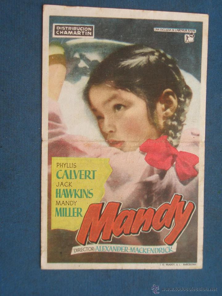 Cine: PROGRAMA DE MANO . MANDY , CON PUBLICIDAD . - Foto 1