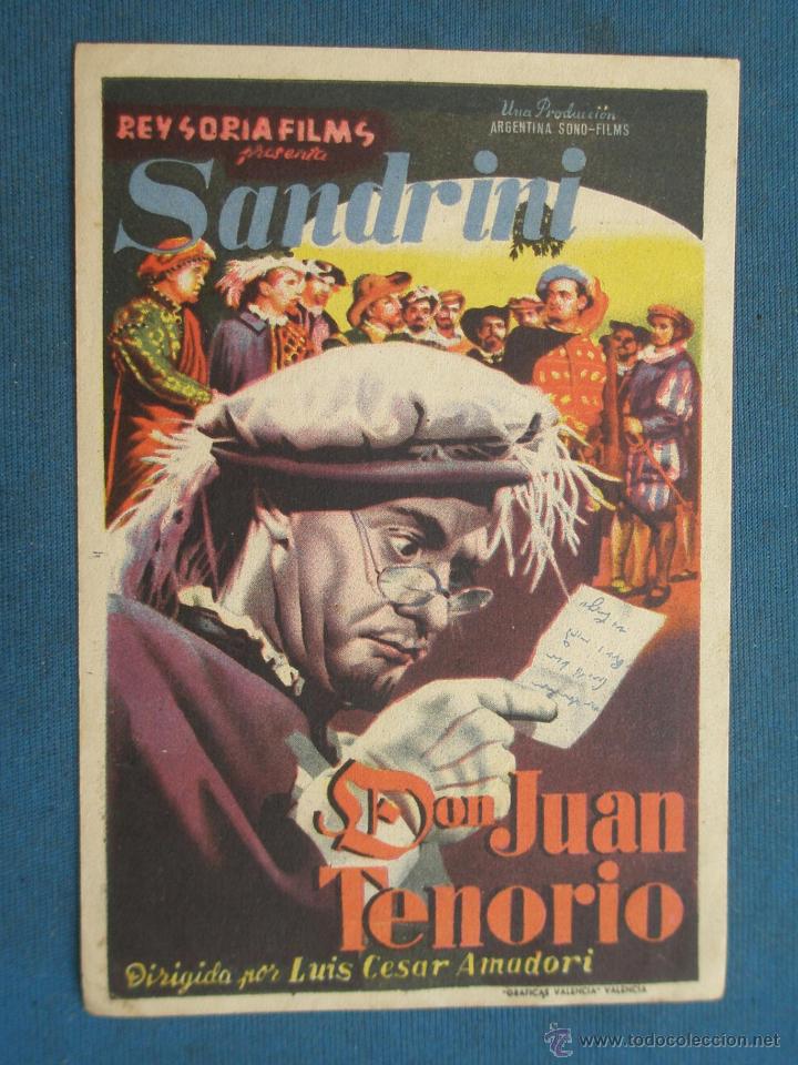 Cine: PROGRAMA DE MANO . DON JUAN TENORIO , CON PUBLICIDAD . - Foto 1