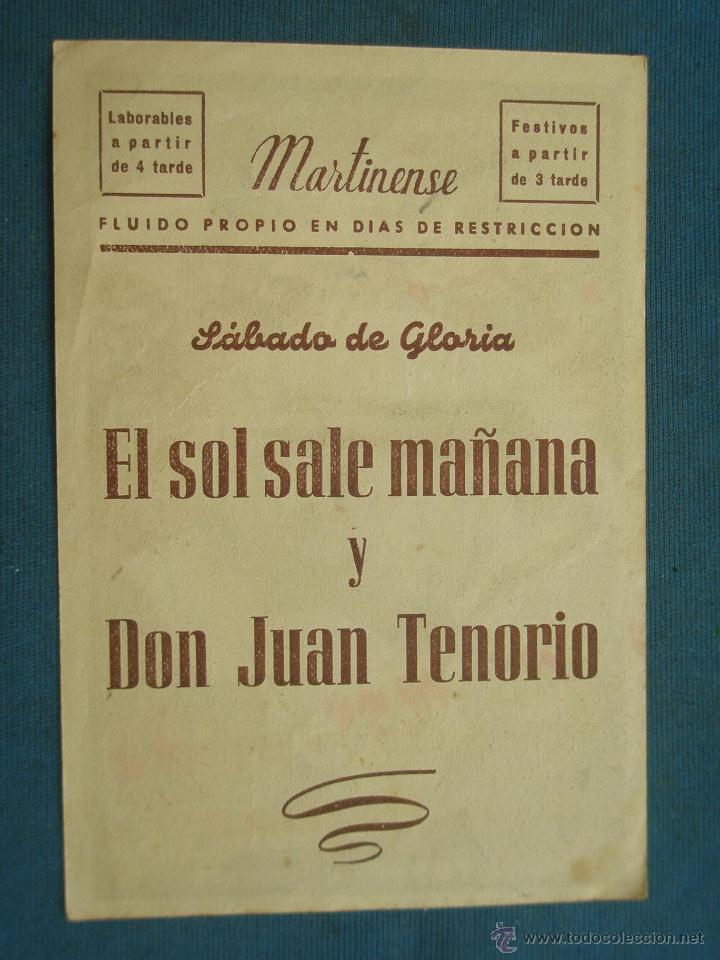Cine: PROGRAMA DE MANO . DON JUAN TENORIO , CON PUBLICIDAD . - Foto 2